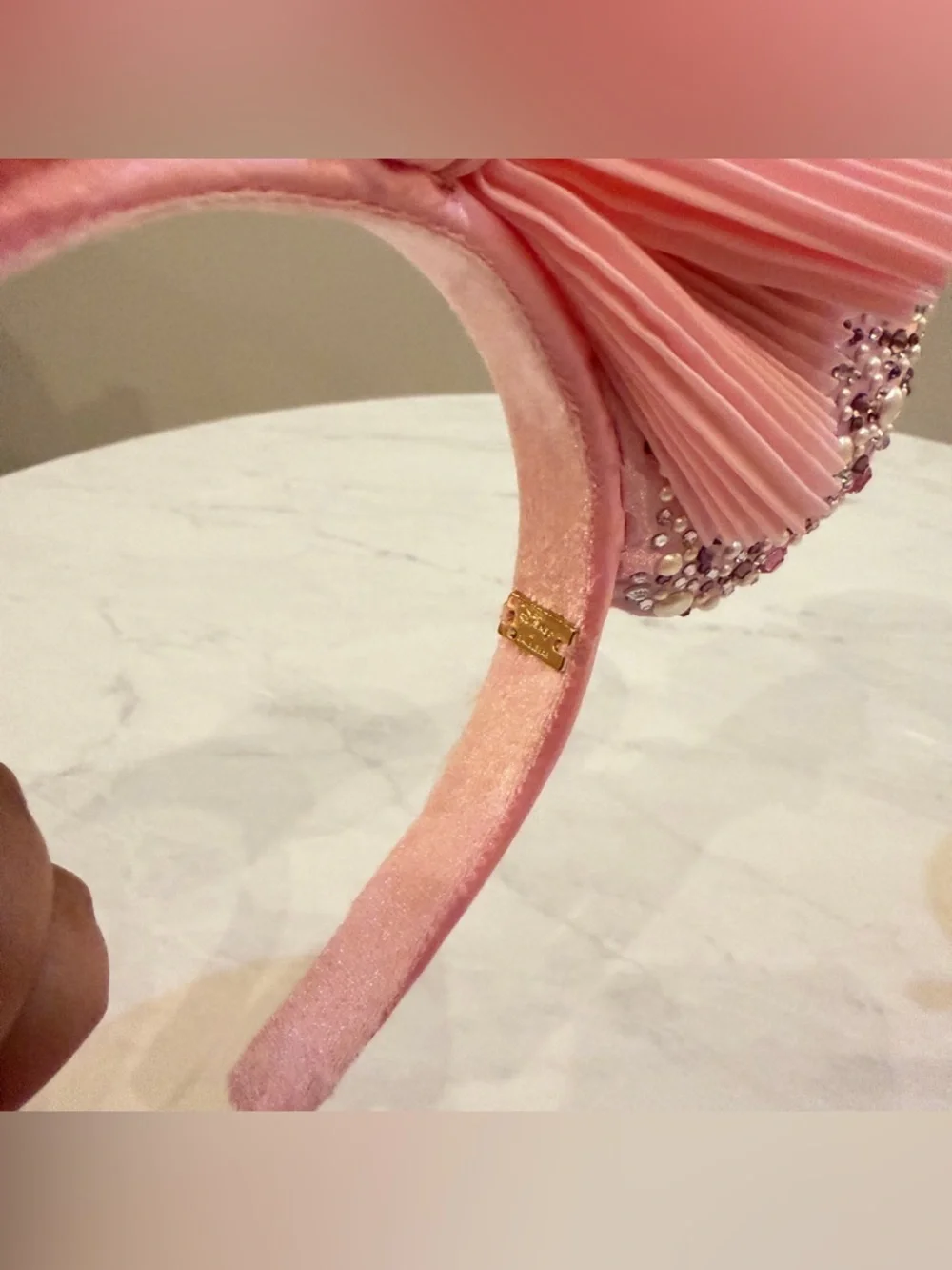NEW Disney Minnie Mouse Pink Rhinestone Ear Headband Adult BaubleBar